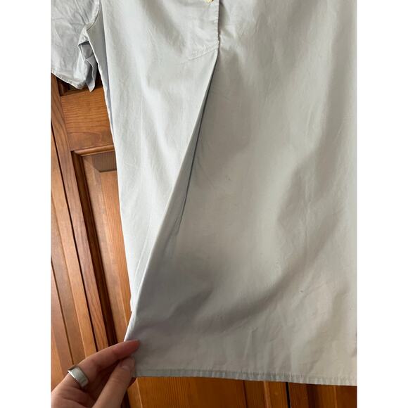 Yune Ho Women’s Cotton Blouse Button Back Ruffle Sleeves Light Blue Size 36 (S) - Picture 10 of 10